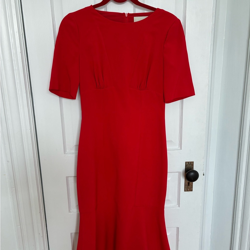 Lands' End Vibrant Red Midi Dress